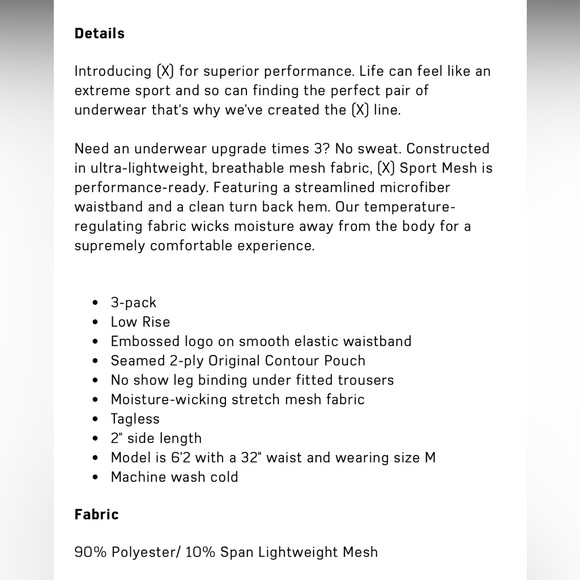 (X) SPORT MESH | NO-SHOW BRIEF 🩲 3-PACK - Picture 5 of 16